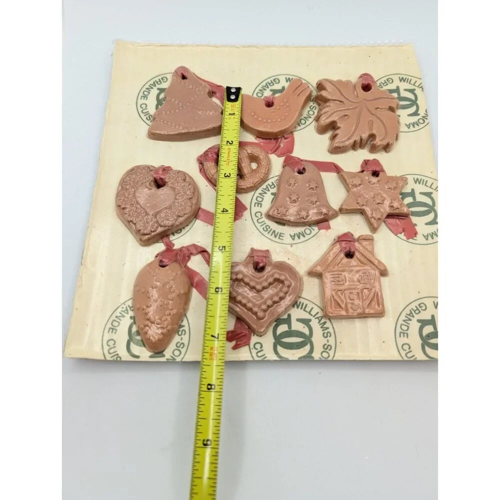 Sealed  WILLIAMS SONOMA Set Terracotta Ornaments Pottery Grande Cuisine